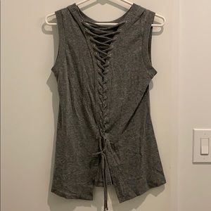 Rachel Rachel Roy tie up tank top shirt medium